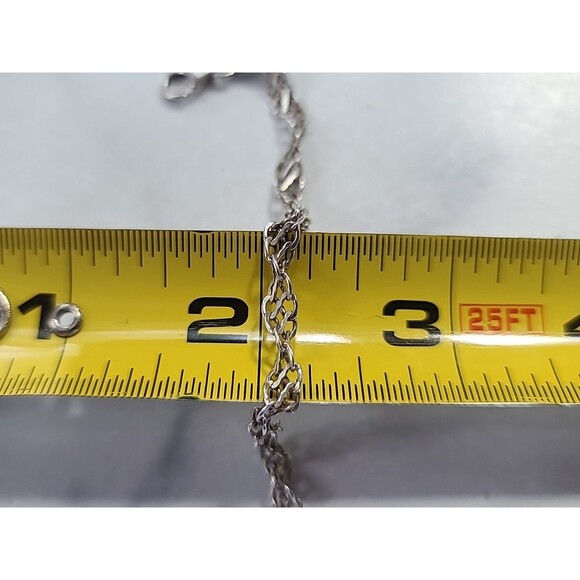Italian 925 Sterling Silver Chain Bracelet Vintage - Picture 9 of 10